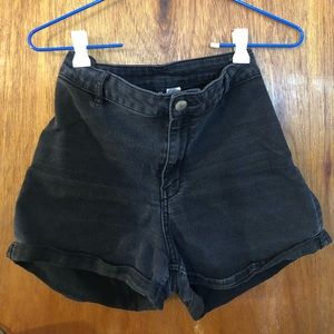 H&M black jean shorts